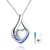 Cremation Jewelry 925 Sterling Silver Teardrop Urn Necklace for Ashes Heart Shape Memorial Keepsake Pendant for Human Ashes for Women Gift Urn Necklace romanticwork Silver-Blue 