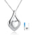 Cremation Jewelry 925 Sterling Silver Teardrop Urn Necklace for Ashes Heart Shape Memorial Keepsake Pendant for Human Ashes for Women Gift Urn Necklace romanticwork Silver-White 