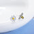 Cute Tiny Asymmetric Honey Bee Earrings Sun Flower Rhinestones Stud Earrings for Women Pendientes Jewelry Animal Earrings Todorova Official Store 