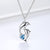 Dolphin Necklace 925 Sterling Silver Women Necklace Dolphin Jewelry with Birthstone Heart Ocean necklace Cuoka 