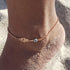 Evil Eye Anklet Dainty Anklet 925 Sterling Silver Summer Essential