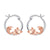 Fox Earrings 925 Sterling Silver Cute Little Fox Heart Dangle Earrings Fox Gifts for Girls Women Friends romanticwork Fox Hoop Earrings 