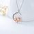 Fox Necklace Sterling Silver Cute Little Fox Heart Pendant Necklace Gifts for Girls Women Friends stock romanticwork 