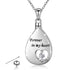 Heart Teardrop Urn Cremation for Ashes Memorial Keepsake 925 Sterling Silver Pendant Necklace for Women Men