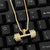 Iced Out Sports Theme Pendant Necklace AAA CZ Crystal Jewelry (Dumbbell Gold) Geometric necklace VANAXIN 