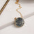 925 Sterling Silver Moss Agate Necklace Small Disc Necklace Minimalist Gold Jewelry Gift for Her