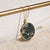 925 Sterling Silver Moss Agate Necklace Small Disc Necklace Minimalist Gold Jewelry Gift for Her