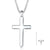 Urn Cross Necklace For Ashes 925 Solid Sterling Silver Pendant Cremation Jewelry For Men Boys, With Strong Stainless Steel Box Chain 24 Inch