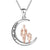 925 Sterling Silver Father Daughter Heart Pendant Necklace from Dad I Love You Forever Jewelry