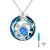Sea Turtle  Urn Necklaces Sterling Silver Sea Crystal Pendant Necklaces Ocean Jewellery