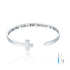 925 Sterling Silver Cross Urn Bracelet for Ashes Adjustable Cross Cuff Bangle Memorial