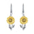 925 Sterling Silver Sunflower Flower Dangle Earrings for Women Girls Teen