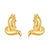 14K Gold Fox Earrings Yellow Gold Kitsune Stud Earrings Fine Gold Cute Animal Fox Studs Jewelry Gifts for Girls Mom Daughter Women