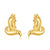 14K Gold Fox Earrings Yellow Gold Kitsune Stud Earrings Fine Gold Cute Animal Fox Studs Jewelry Gifts for Girls Mom Daughter Women