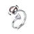 Sterling Silver Fidget Anxiety Ring for Women Spinner Ring Open Adjustable for Anxiety Relieving Stress Women Girl