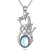 Moonstone Dragon Necklace for Women Girls Sterling Silver Celtic Dragon Necklace Dragon Jewelry Birthday Gifts for Men Boys