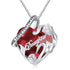 S925 Sterling Silver Daughter Heart Pendant Necklace from Dad Mom I Love You Forever Jewelry