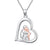 925 Sterling Silver Father Daughter Heart Pendant Necklace from Dad I Love You Forever Jewelry