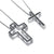 Matching Cross Sterling Silver Couple Necklace Cross Faith Jewelry for Mother Daughter Son Sisters Friends Relationship