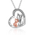 Fox Necklace 925 Sterling Silver Origami Fox Pendant Necklace for Women Wife Mom