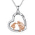 925 Sterling Silver Father Daughter Heart Pendant Necklace from Dad I Love You Forever Jewelry
