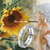 Anxiety Spinner Rings Sunflower You Are My Sunshine Fidget Ring Sterling Silver ADHD Stress Relieving Ring Engagement Wedding Promise Band Ring