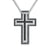 Matching Cross Sterling Silver Couple Necklace Cross Faith Jewelry for Mother Daughter Son Sisters Friends Relationship