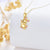 Solid 14k Yellow Gold Rabbit Necklace with Dripping Glue and Cubic Zirconia Halloween Christmas Amimal Jewelry Gift for Women
