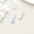 Natural Dominican Larimar Earrings Jewelry for Women Sterling Silver Heart Dangle Drop Leverback Earrings