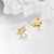 Real Gold Dragonfly Stud Earrings 14k Solid Gold Studs for Women