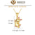 Solid 14k Yellow Gold Rabbit Necklace with Dripping Glue and Cubic Zirconia Halloween Christmas Amimal Jewelry Gift for Women