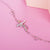 925 Sterling Silver Sideways Cross Flower Cubic Zirconia Dainty Religious Christian Summer Beach Style Ankle Bracelet Gifts for Women