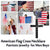 American Flag Cross Necklace for Men Patriotic Jewelry Stainless Steel Chain Religious Gift for Dad Boys