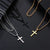 Gold Cross Necklace For Men Mens Cross Necklaces Stainless Steel Cross Pendant Necklace Cross Chain Necklace Gift For Men Boys