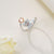 Highland Cow Open Ring 925 Sterling Silver Adjustable Cute Cow Open Rings with Loving Heart Cow Jewelry Gift for Women Girls