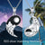 Yin Yang Necklace Sun Moon Sterling Silver Necklaces Matching Couples Friendship Necklace Jewelry For Women Men Gift