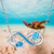 Sterling Silver Sea Turtle Pendant Infinity Mother and Daughter Necklaces Blue Opal Tortoise Ocean Wave Jewelry Mothers Day Gifts