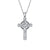 Luck Irish Celtic Knot Cross Necklace Sterling Silver Created Opal Faith Hope Love Jewelry for Women Teens Birthday Gifts Geometric necklace WINNICACA Celtic knot cross necklace 
