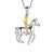 Lucky Animal Necklace for Girls,Elephant Horse Sloth Owl Unicorn Hypoallergenic Necklaces Jewelry Christmas Birthday Gifts for Women Girls Horse Necklace enjoy life creative 