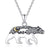 Mama Bear Necklace 925 Sterling Silver Momma bear Necklace for Women Gift for Mother's Day, 18”+2” Animal Necklace enjoy life creative 1 cub 