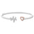 Mozambique Diamond Heartbeat Bangle Bracelet in Sterling Silver Bangles Bracelet Romanticwork Jewelry 