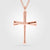 ORIGINAL BASEBALL BAT CROSS NECKLACE cross necklace enjoy life creative Rose gold 