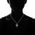 Rose Gold & White Gold Plated Created Opal Cross Chain with Pendant Geometric necklace Barzel 