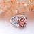 S925 Sterling Silver Rose Flower Love Jewelry Ring Necklace for Women Girl Flower Rings DAOCHONG 