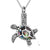 Sea Turtle Cremation Jewelry for Ashes Sterling Silver Urn Necklaces Created Opal Abalone Shell Turtle Keepsake Memorial Necklace stock romanticwork Abalone Shell Turtle 