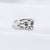 Silver Fun Face Ring Black Heart Ring Sad Face Ring Cartoon Face Ring Crying Ring Love Heart Signet Ring Adjustable Fashion Ring romanticwork Crying Ring 