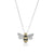 Sterling Silver Bumblebee Pendant Necklace Made with Swarovski Crystal (18