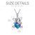 Sterling Silver Elephant Crystal Necklace Cute Animal Heart Pendant Necklace for Women Teen Girls romanticwork 