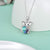 Sterling Silver Elephant Crystal Necklace Cute Animal Heart Pendant Necklace for Women Teen Girls romanticwork 