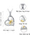 Sterling Silver Forever Love Cute Animal Love Heart Necklace Ring Earrings for Women Graduation Gift Animal necklace FLYOW 